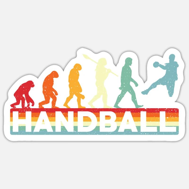Handball Evolution Handball - Sticker taille S (10 x 10 cm) - blanc mat