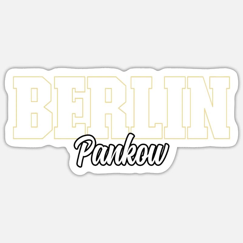 Berlin Pankow - Sticker taille S (10 x 10 cm) - blanc mat