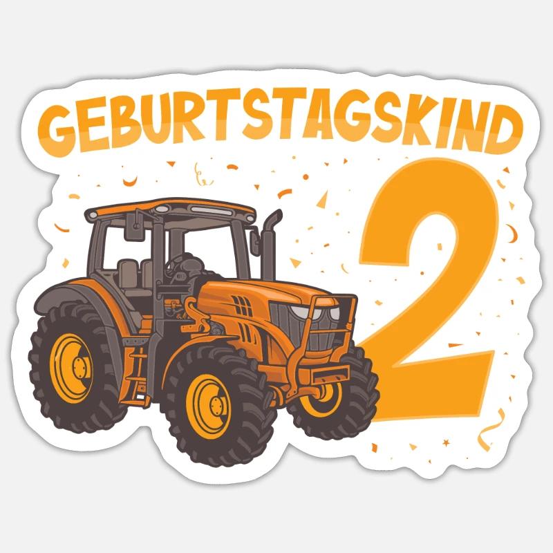 Geburtstagskind 2 - Sticker Größe S (10 x 10 cm) - Mattweiß