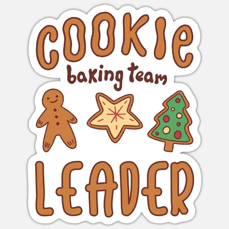 Cookie Chef d’équipe de cuisson cookie - Sticker taille S (10 x 10 cm) - blanc mat