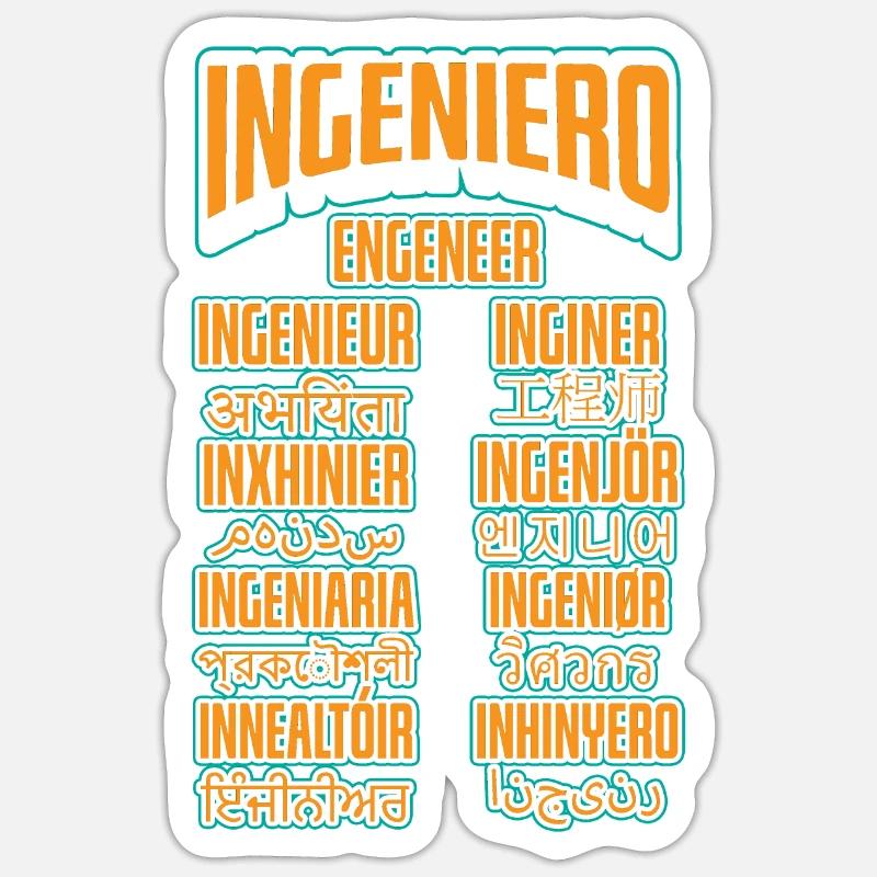Language Engineer Engineering Career Sticker size S (10 x 10 cm)