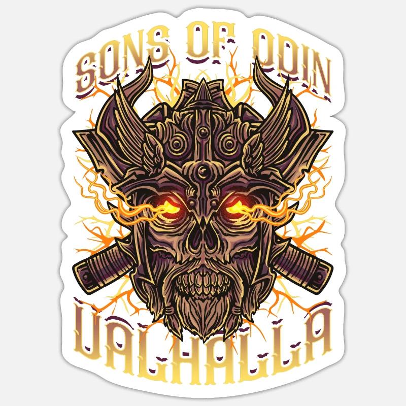 Fils d’Odin Valhala Pride Viking Fils Sticker taille S (10 x 10 cm)