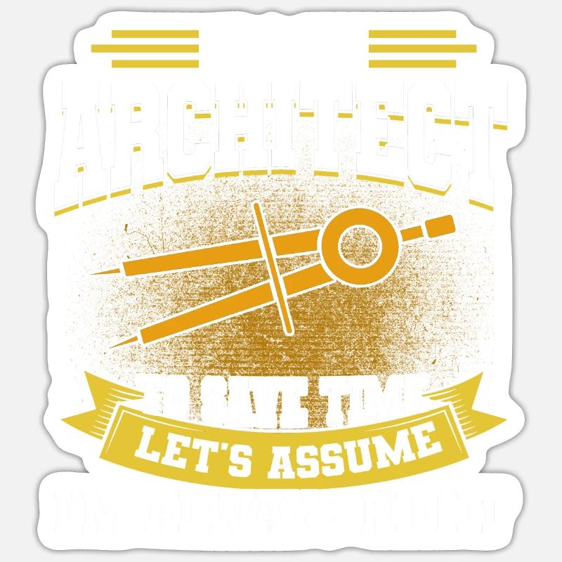 Architecte Cadeau Profession Architecture Emploi Architecte Sticker taille S (10 x 10 cm)