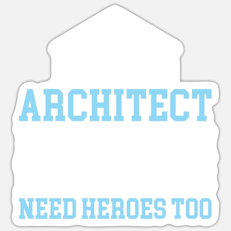 Architecte Cadeau Profession Architecture Emploi Architecte Sticker taille S (10 x 10 cm)