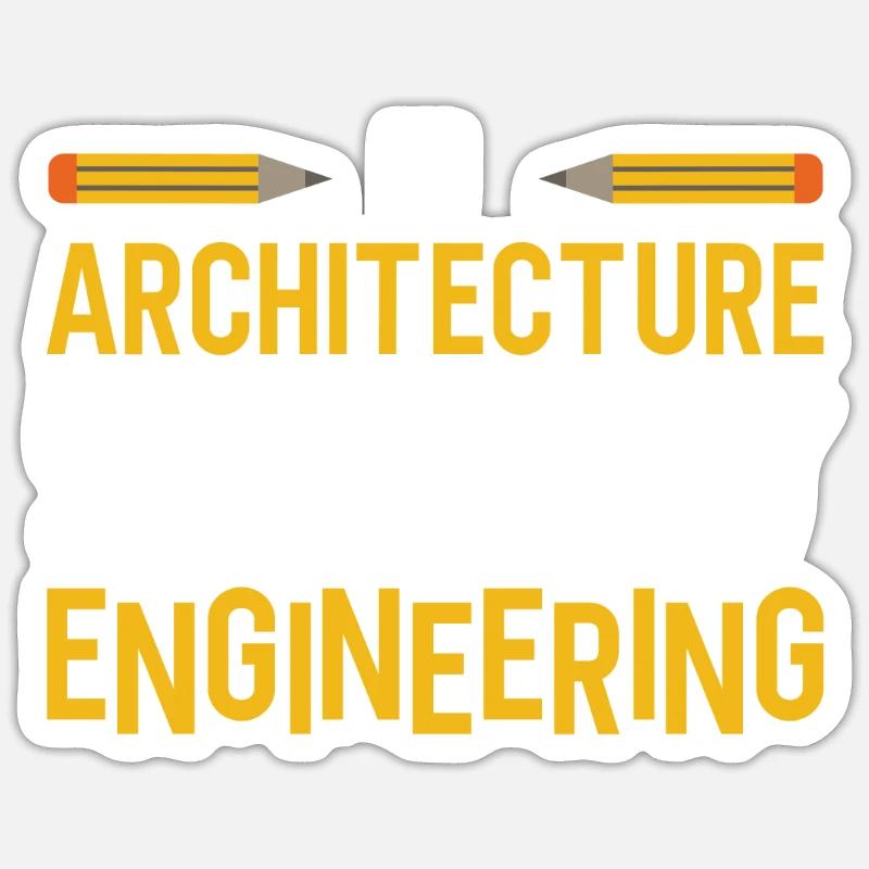 Architecte Cadeau Profession Architecture Emploi Architecte Sticker taille S (10 x 10 cm)