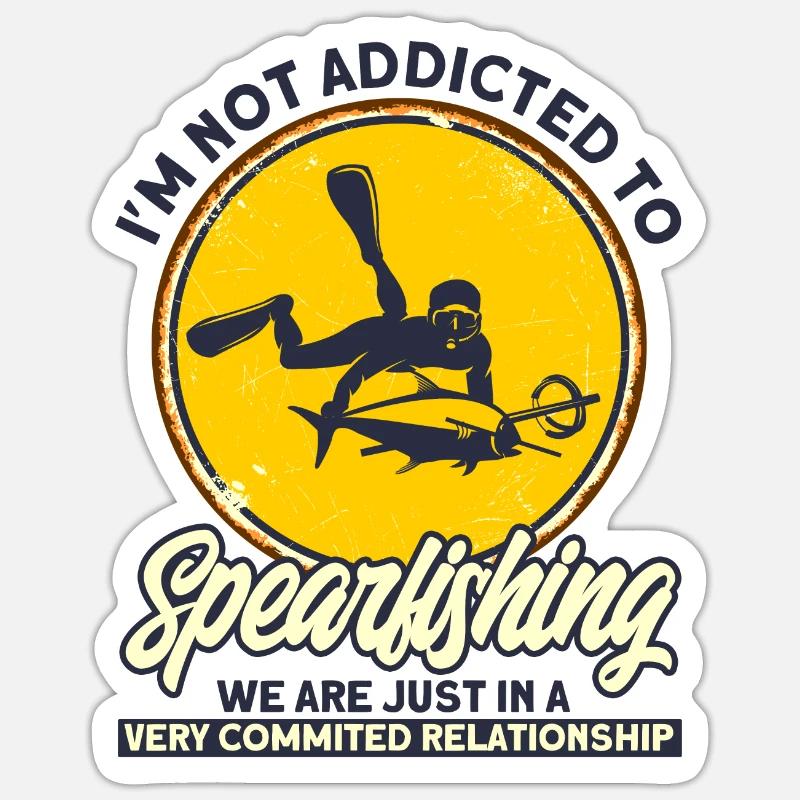 Spearfisher Very committed spear relationship Sticker size S (10 x 10 cm)