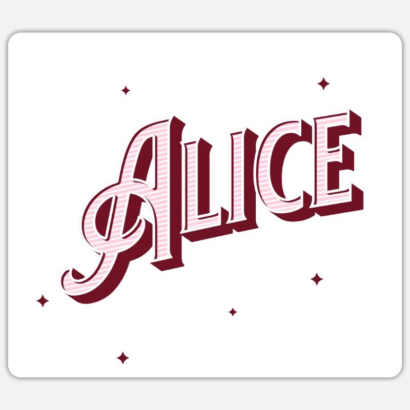 Alice name personalized Sticker size S (10 x 10 cm)