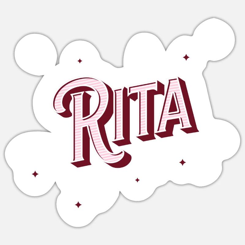 Rita names personalized - Sticker size S (10 x 10 cm) - white matte