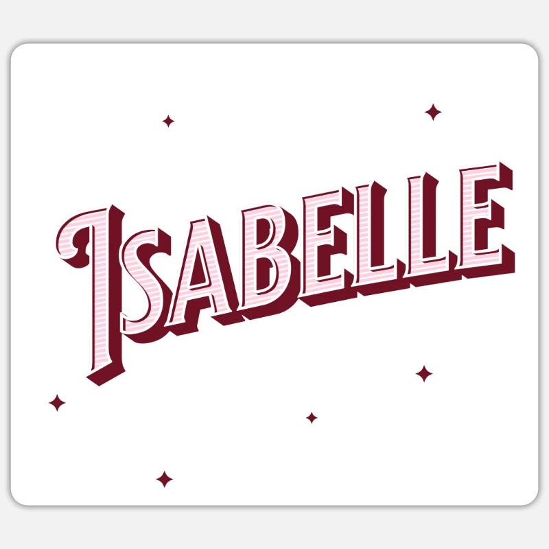 Isabelle name personalized - Sticker size S (10 x 10 cm) - white matte