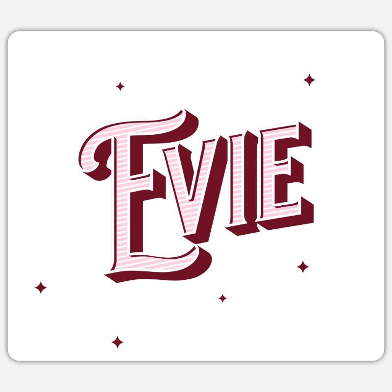 Evie name personalized - Sticker size S (10 x 10 cm) - white matte