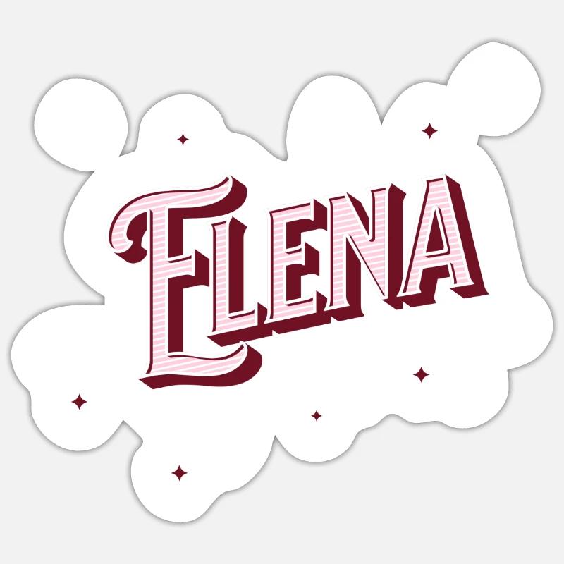 Elena name personalized Sticker size S (10 x 10 cm)