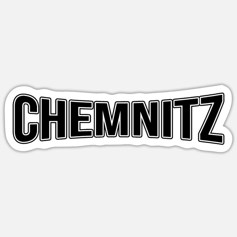 Chemnitz - Sticker taille S (10 x 10 cm) - blanc mat