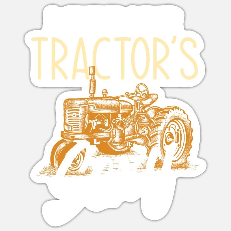Farmer Tractor Lovers - Sticker size S (10 x 10 cm) - white matte