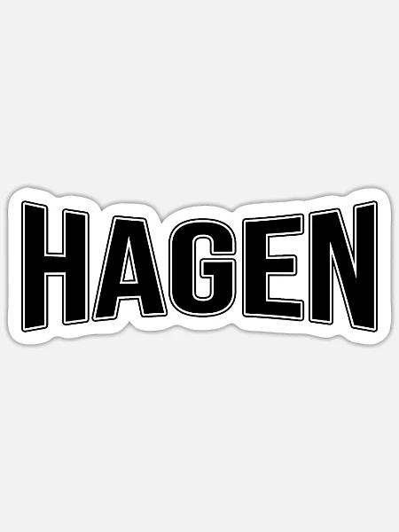 Hagen - Sticker Größe S (10 x 10 cm) - Mattweiß