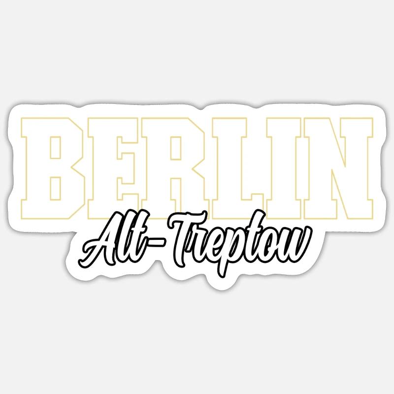 Berlin Alt-treptow - Sticker taille S (10 x 10 cm) - blanc mat