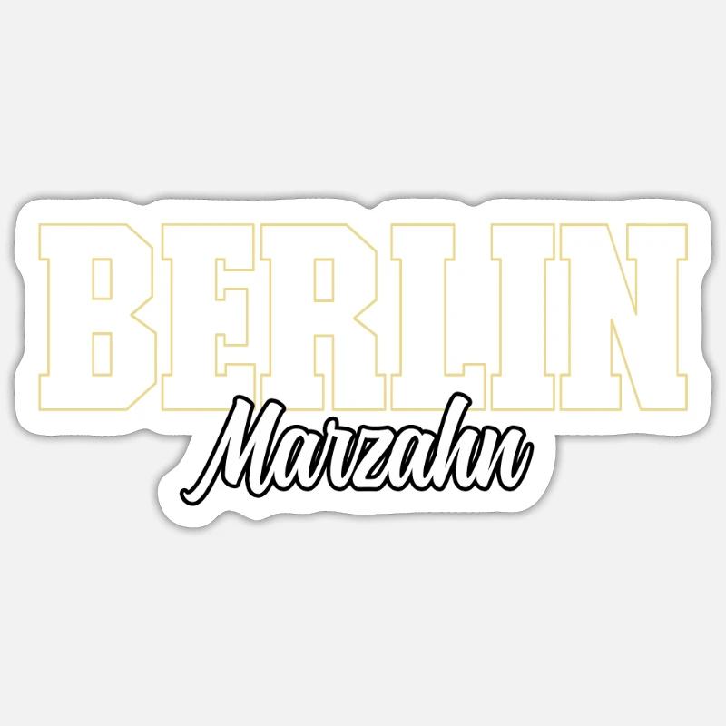 Berlin Marzahn - Sticker Größe S (10 x 10 cm) - Mattweiß