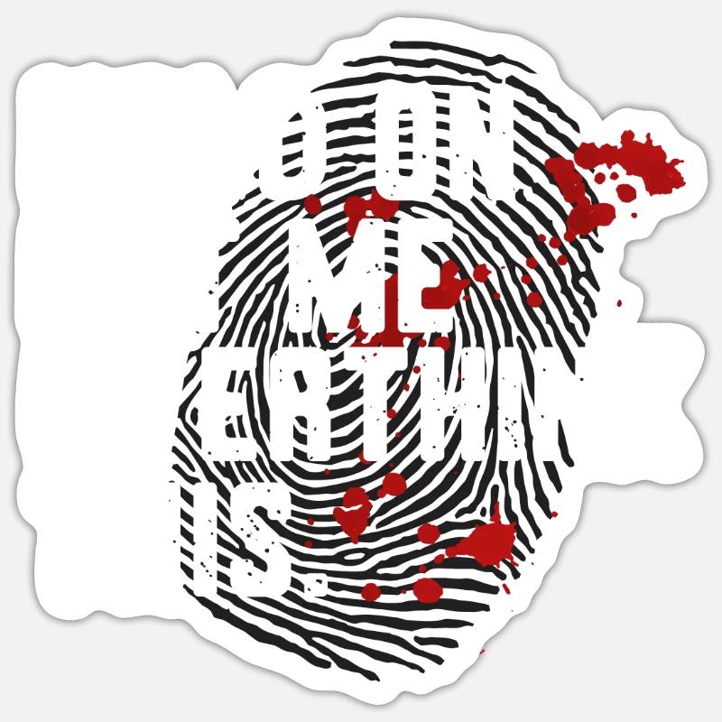 Spurensicherung - Kripo Polizei Kriminaltechnik - Sticker Größe S (10 x 10 cm) - Mattweiß