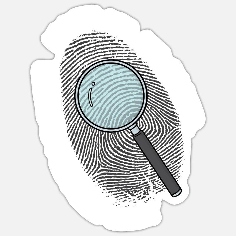 Spurensicherung - Kripo Polizei Kriminaltechnik - Sticker Größe S (10 x 10 cm) - Mattweiß
