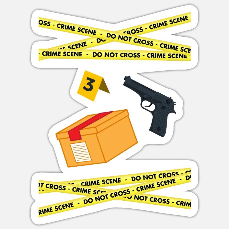 Sécurisation des traces - Kripo Polizei Kriminaltechnik Sticker taille S (10 x 10 cm)