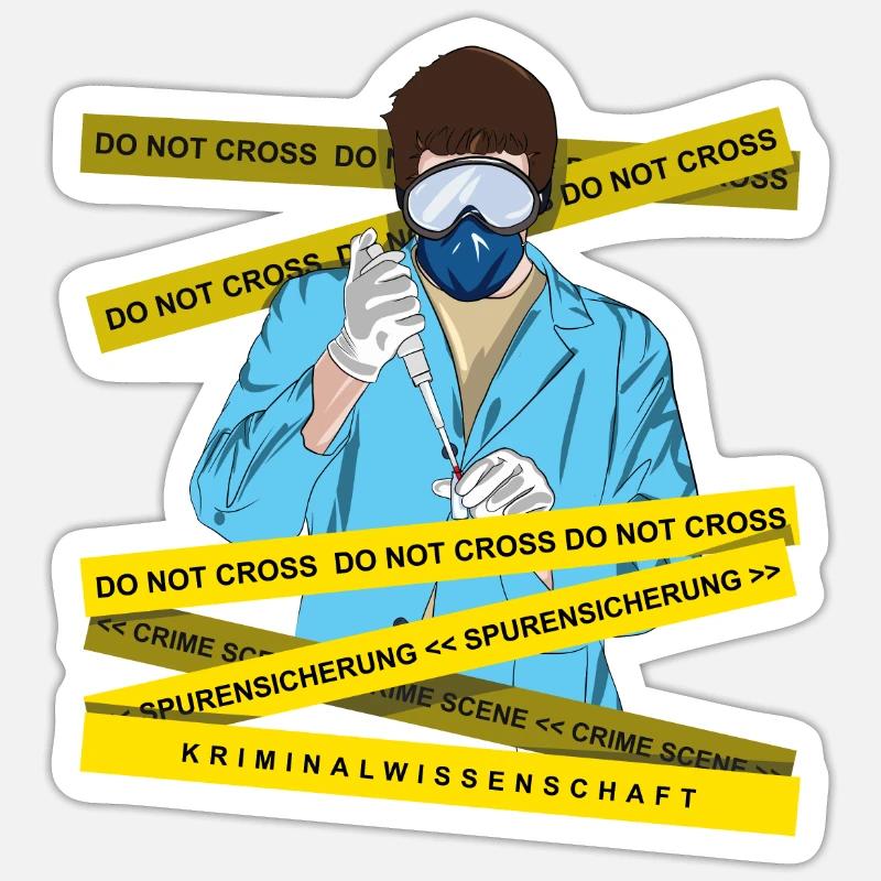 Spurensicherung - Kripo Polizei Kriminaltechnik Sticker Größe S (10 x 10 cm)