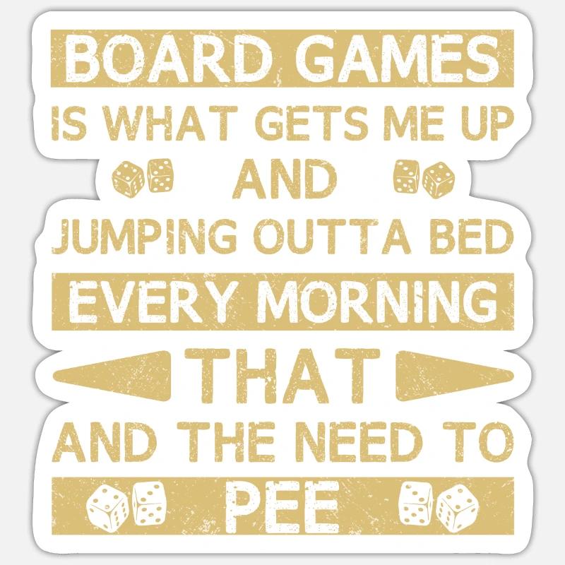 Board Game Lover Chess Player Dice - Sticker Größe S (10 x 10 cm) - Mattweiß