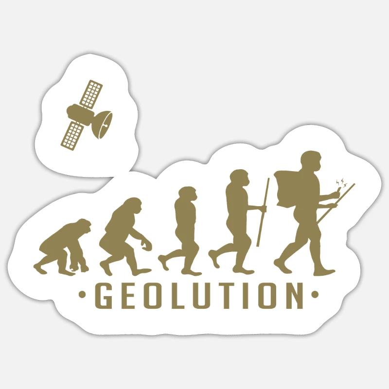 Geocaching evolution Chemise Geolution Sticker taille S (10 x 10 cm)