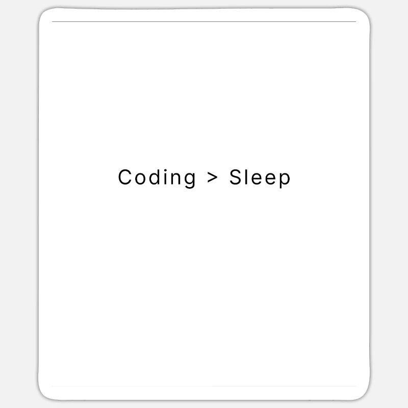 Coding over Sleep Sticker size S (10 x 10 cm)