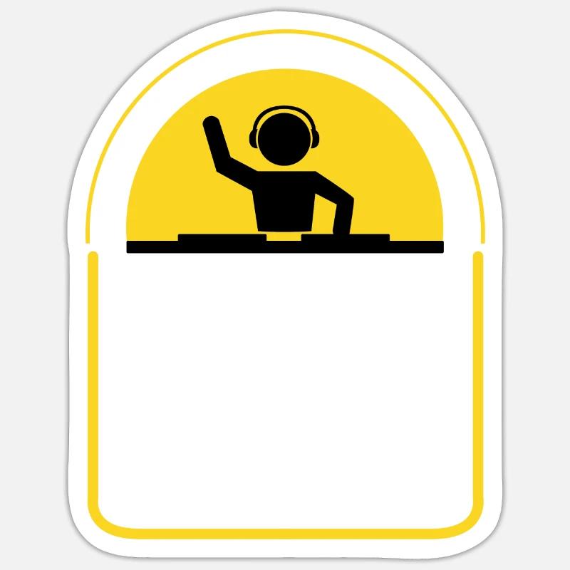 DJ Request - Sticker size S (10 x 10 cm) - white matte