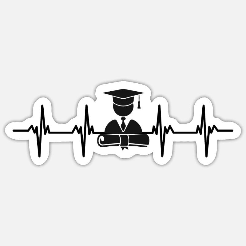 study student degree bachelor university Sticker size S (10 x 10 cm)