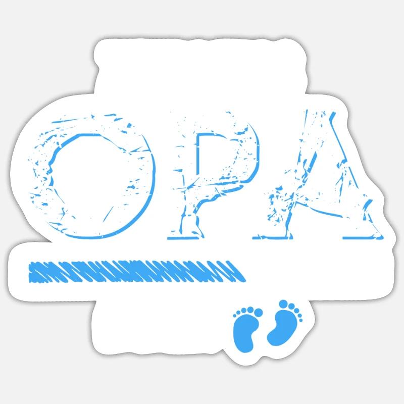 Zwillingsopa lädt - Sticker Größe S (10 x 10 cm) - Mattweiß