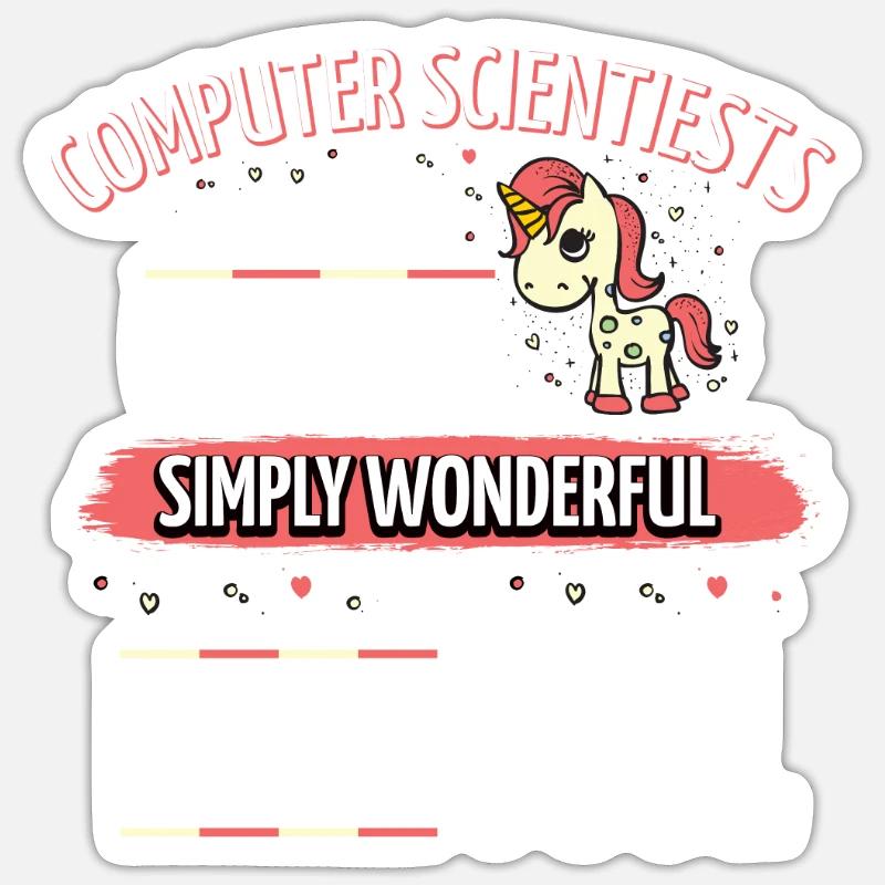 Computer scientists are like unicorns programmer Sticker Größe S (10 x 10 cm)