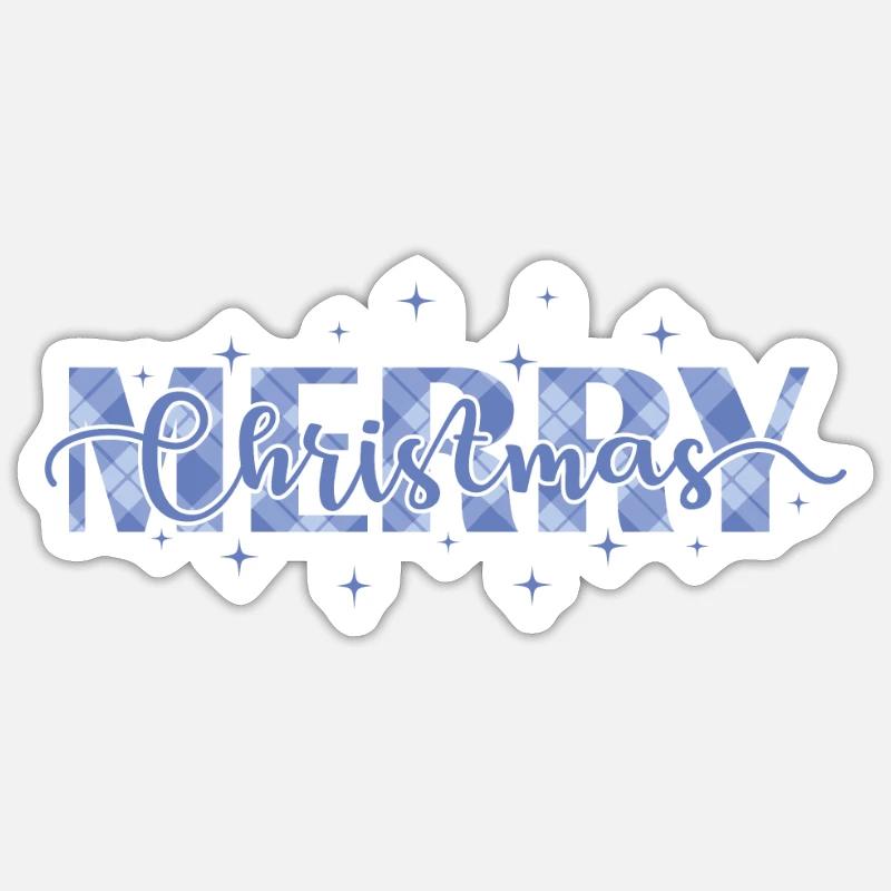 Joyeux Noël Noël - Sticker taille S (10 x 10 cm) - blanc mat