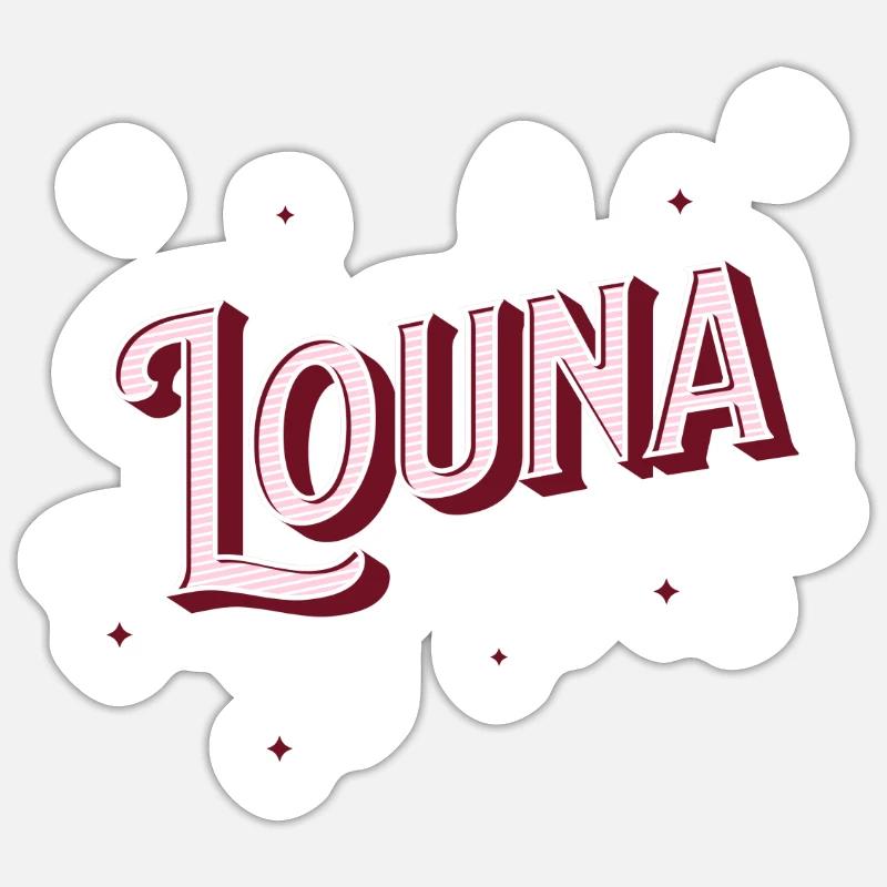 Louna names personalized - Sticker size S (10 x 10 cm) - white matte
