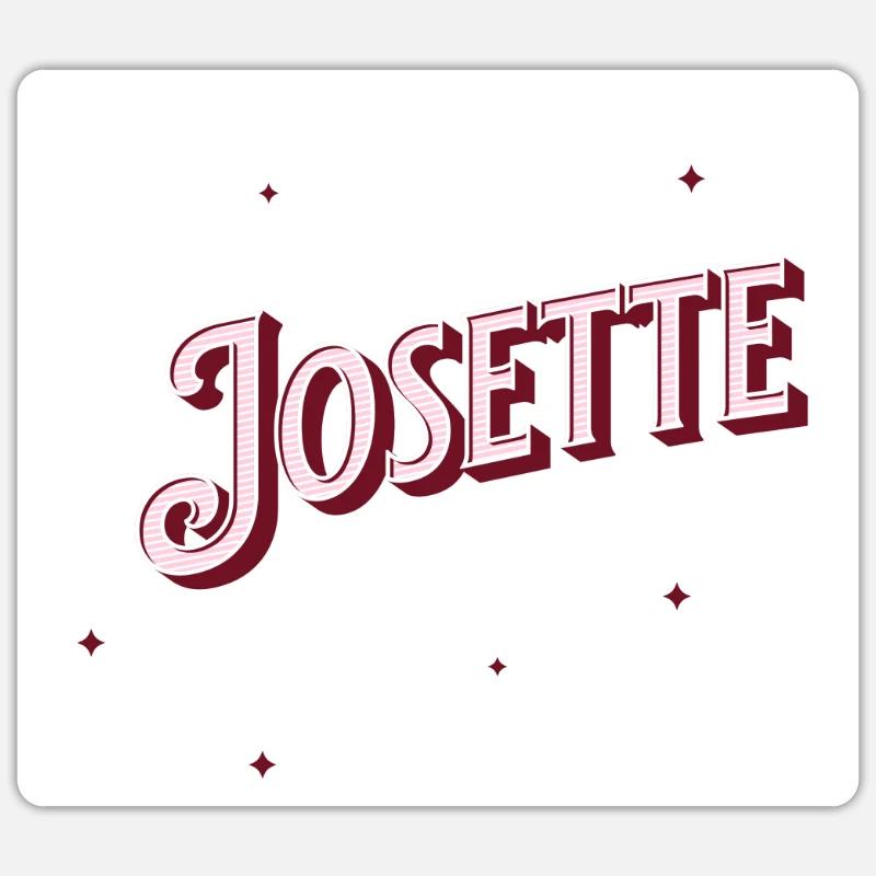 Josette name personalized - Sticker size S (10 x 10 cm) - white matte