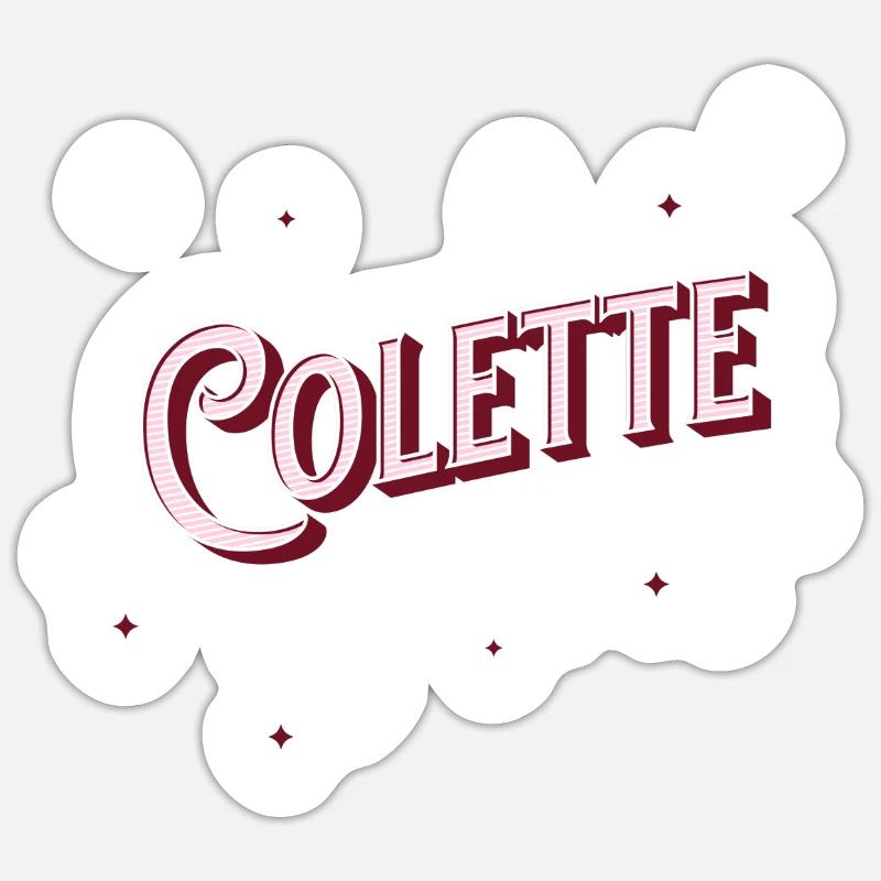 Colette names personalized - Sticker size S (10 x 10 cm) - white matte