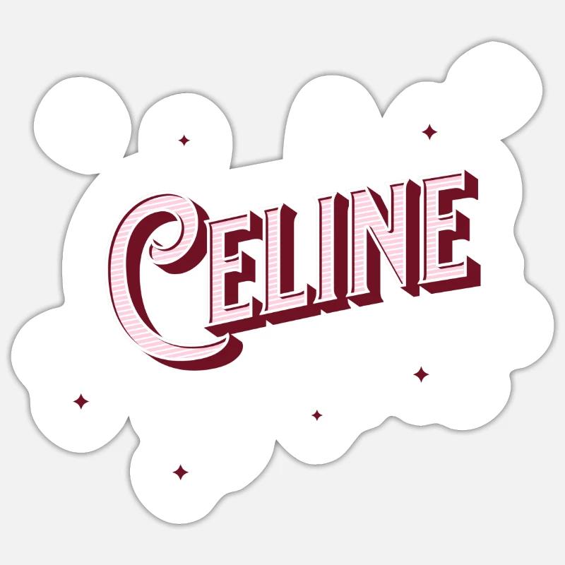 Celine names personalized Sticker size S (10 x 10 cm)