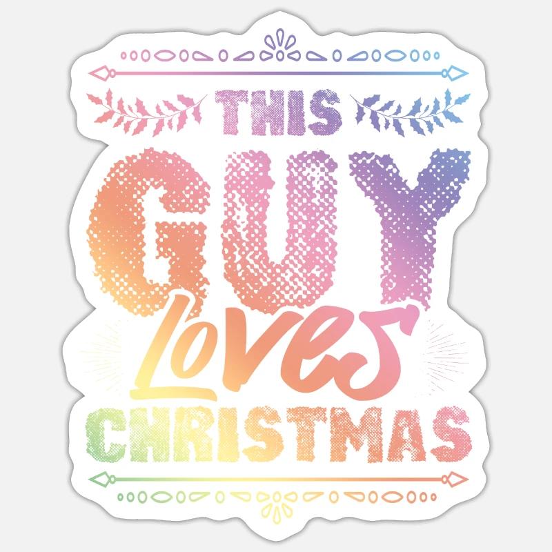 Aime Noël - Sticker taille S (10 x 10 cm) - blanc mat