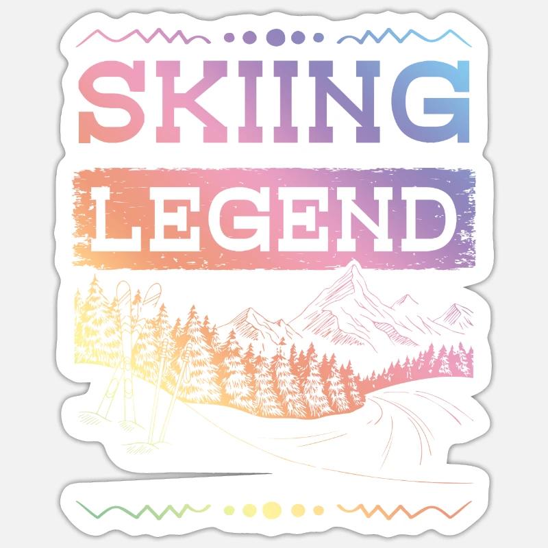 Ski Legend - Sticker size S (10 x 10 cm) - white matte