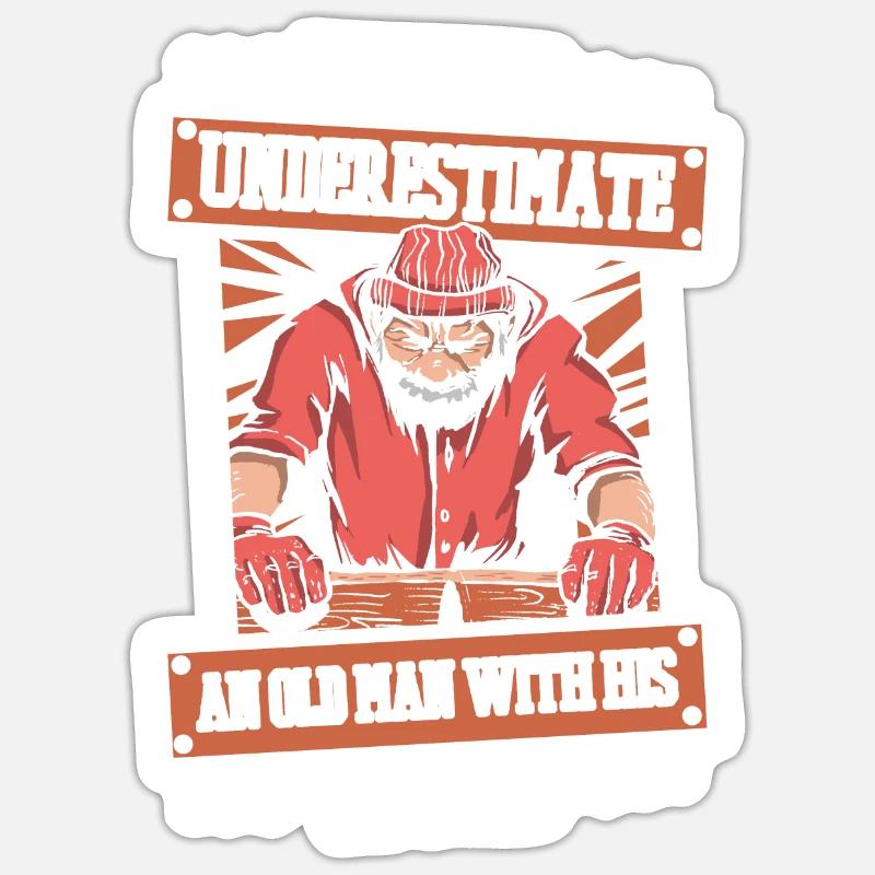 Carpenter Woodworker Carpentry Sticker size S (10 x 10 cm)
