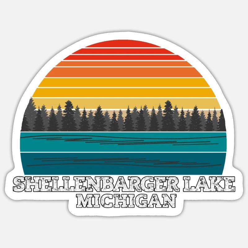 Lac Shellenbarger Michigan Sticker taille S (10 x 10 cm)