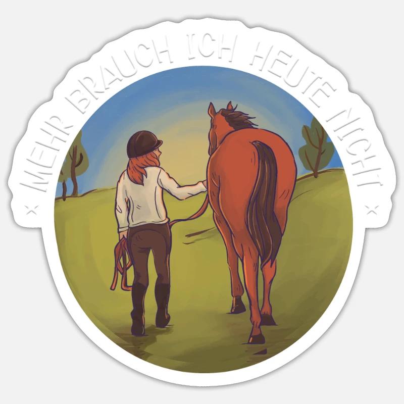 Pferde - Sticker Größe S (10 x 10 cm) - Mattweiß