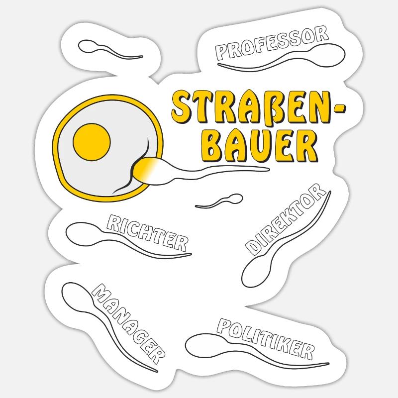 STRAßENBAUER Sticker Größe S (10 x 10 cm)