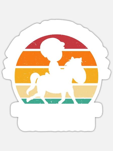 Bye Bye Grundschule Pferd Mädchen Einschulung - Sticker Größe S (10 x 10 cm) - Mattweiß