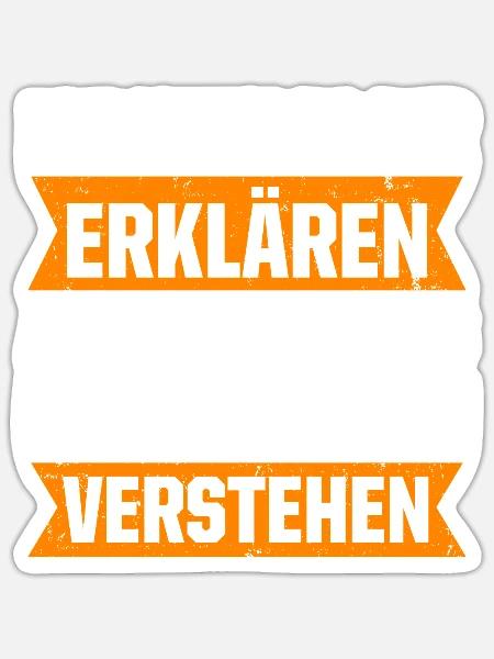 Ich Kann Es Dir Erklären, Aber Ich Kann Es Nicht F - Sticker Größe S (10 x 10 cm) - Mattweiß