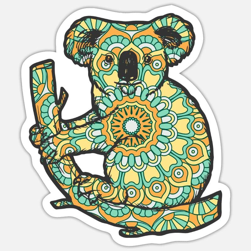 Mandala Koala Geometry Pattern Sticker size S (10 x 10 cm)