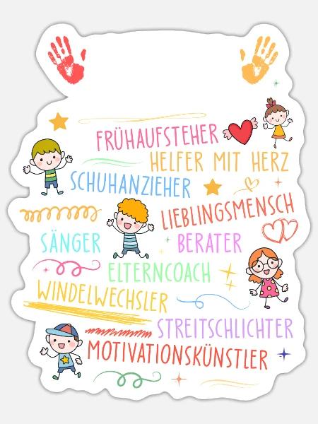 Erzieherin - Sticker Größe S (10 x 10 cm) - Mattweiß