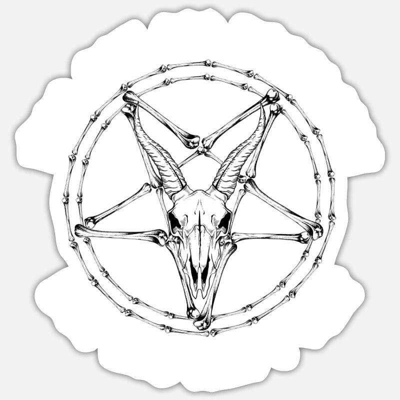 I Got 666 Problems But God Ain't One - Sticker size S (10 x 10 cm) - white matte