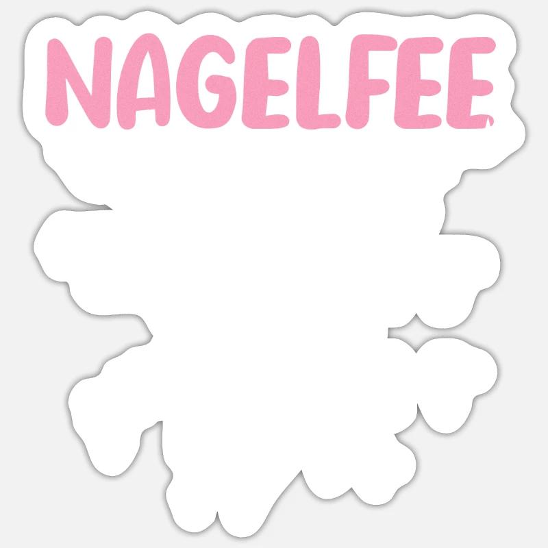 Nagelfee Nageldesignerin Nagelstudio - Sticker Größe S (10 x 10 cm) - Mattweiß