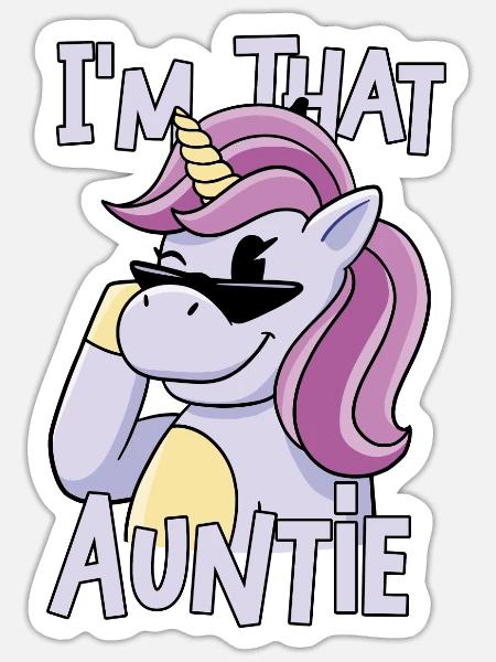 I am That Auntie - Sticker Größe S (10 x 10 cm) - Mattweiß
