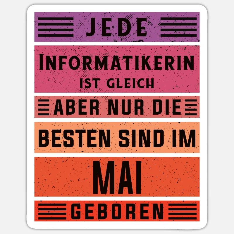 Programmierer Geburtstag Mai geboren Sticker Größe S (10 x 10 cm)